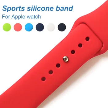 2 buc/Lot Solid de Culoare Silicon pentru Apple watch Curea 3/2 Serie de Inlocuit Bratara Curea pentru Apple Watch benzi 42mm 38mm