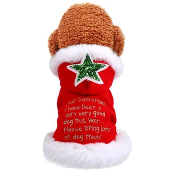 Crăciun Câine Haina Sacou Guler De Blană Câini Imbracaminte Pentru Mici Câini De Talie Medie Haine Cald Catelus Tinuta De Iarna De Companie Costum Ropa Perro