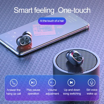 B5 Căști fără Fir Bluetooth 5.0 Touch Control TWS Pavilioane Impermeabil 9D Muzica Stereo Handsfree setul cu Cască Bluetooth pentru Căști