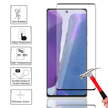 2 buc Complete de Acoperire de Film de Sticlă Pentru Samsung Galaxy Note 20Ultra 5G 3D Curbat Amprente Deblocare Disponibile Ecran Protector Pe Nota 20