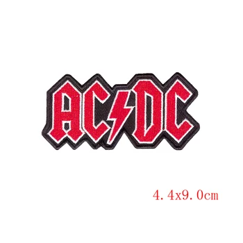 Cuvinte noi AC&DC Logo-ul de Metal Greu Trupa de Muzica Rock Coase de Fier Pe Patch-uri Brodate Y haine DIY sac de pantofi și pălărie decor