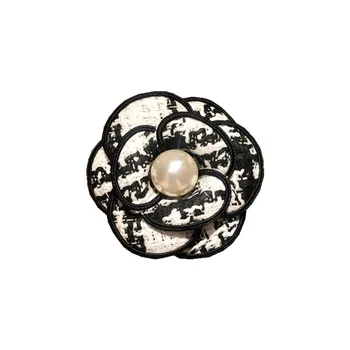 Noul Material Camellia Floare Broșă coreea Pearl Stras Corsaj Guler de Camasa Ace Moda Bijuterii Cadouri pentru Femei Accesorii