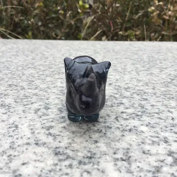 Naturale fluorit Curcubeu de cristal sculpturi rinocer Figurina pentru Decorarea