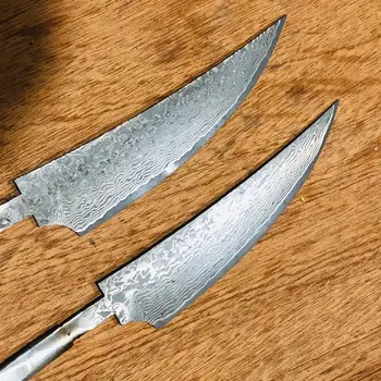 Clasic cuțit de Vânătoare cu lama kit lama Damasc spații DIY lama fixa 58HRC camping lamă de cuțit
