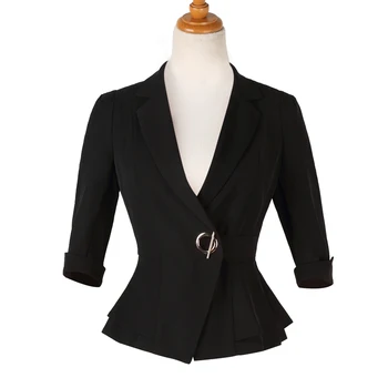 Femei Vara Noi Blazer Coat Femei Negru Sacou Alb Rece Jumătate Maneca OL Subțire, de Îmbrăcăminte de sex Feminin