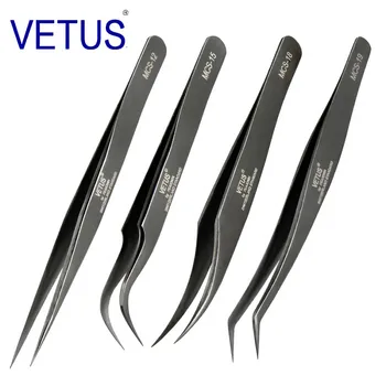 4buc / set Vetus MCS Serie de Tungsten Premium Machiaj de Frumusețe Penseta pentru Gene Extensia Ultra Fin Sfat Pinzas