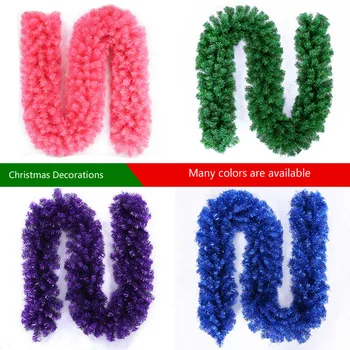 270CM Decor de Crăciun Bar Panglică Ghirlanda Pom de Crăciun Ornamente Colorate Verde Inchis PVC Gros de Trestie de Consumabile Partid