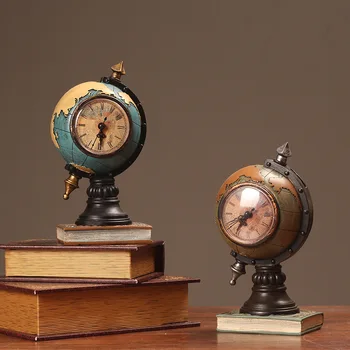 1buc Creativ Retro Acasă Decorare Accesorii Mini Globuri Ceas cu Figurine Miniaturale de Decor Acasă Meserii