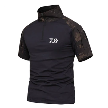Haine de pescuit Daiwa Tricou de Camuflaj în aer liber tricou Sport Bărbați Python Respirabil de Fitness, Drumeții, Ciclism Îmbrăcăminte de Pescuit