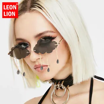LeonLion 2021 Pandantiv Fără Ramă De Ochelari De Soare Femei Retro Nor De Ochelari De Moda Pentru Femei Ochelari De Vedere Femei De Lux Oculos De Sol Feminino