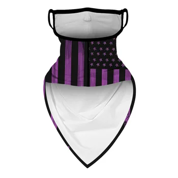 Brand De Imprimare Color Agățat De Ureche Triunghi Eșarfă În Jumătate Față De Eșarfe Femei Bărbați Balaclava Batic Eșarfă De Protecție Solară Cravată Masca De Fata