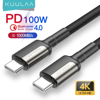 KUULAA C USB de Tip C Cablu Pentru Macbook Pro 5A PD 100W USB 3.1 Gen 2 Fast C Cablu USB Pentru Samsung S10 Note20 PD 3.0 QC 4.0 Cablu