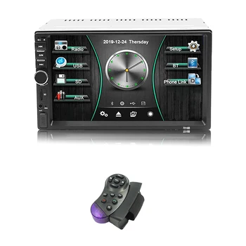 Radio 2 Din Inversarea Display de 7 Inch Radio Auto cu Ecran Tactil Stereo Multimedia Player Joc Android/IOS Bluetooth FM USB Intrare AUX