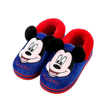 Disney pentru copii'scartoon Mickey mouse papuci de casă drăguț de iarnă acasă non-alunecare de băieți și fete bumbac pentru copii pantofi