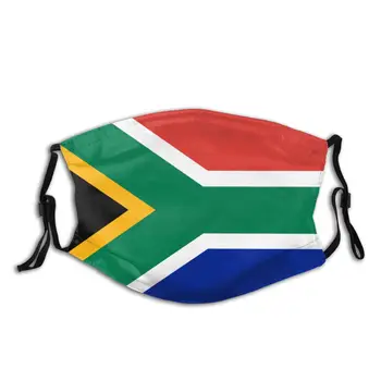 Africa de sud Flag Lavabil la Modă Gura Masca de Fata cu filtru de Vânt Dovada de Praf Clema Capac Protecție Mufla pentru Adulți