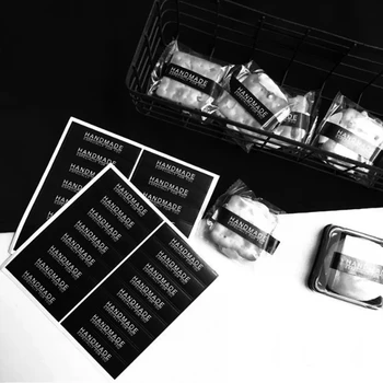 1600buc/lot Manual Negru Lung Bandă Adezivă de Etanșare Autocolant DIY Ambalare Sigilare Eticheta Kraft Autocolant de Copt Cadou Autocolante