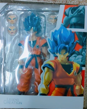 SHF Son Goku Albastru Super-Albastru Gokou Figurine Model de Jucărie Cadou de Crăciun