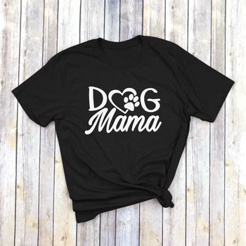 Câinele Mama casual femei scrisori de imprimare tricou cu maneci scurte topuri pentru femei de vara tricou fata doamnelor gât rotund haine S-3XL