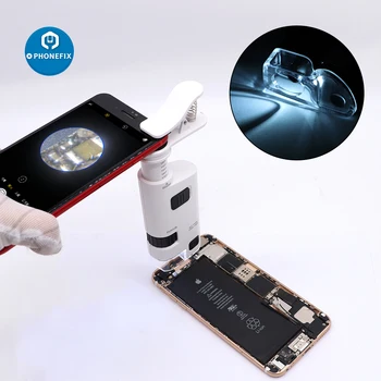 120X - 190X Telefon Mobil Microscop cu LED UV Lumină Lupă Zoom Lupa Microscop de Buzunar Lupă pentru Jade Identificare