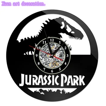 Jurassic Park de Desene animate Creative Picturi Ceas Agățat Decoratiuni Produse Calde disc de Vinil ceas de perete camera de zi de decorare