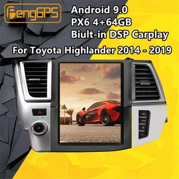 Pentru Toyota Highlander-2019 Auto Multimedia Player Stereo Android Tesla Stil Ecran Audio Radio PX6 autoradio GPS unitatea de Cap