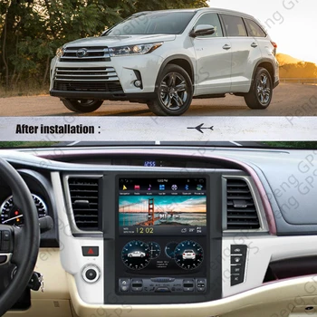 Pentru Toyota Highlander-2019 Auto Multimedia Player Stereo Android Tesla Stil Ecran Audio Radio PX6 autoradio GPS unitatea de Cap