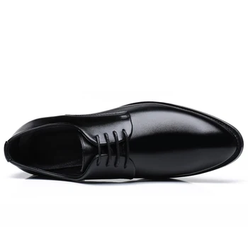 YIGER Barbati pantofi eleganți om pantofi oxford din piele dantela-up de mari dimensiuni de sex masculin pantofi rochie maro negru dimensiuni mari, pantofi de afaceri 0335