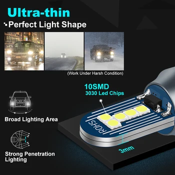 2 buc H11, H8 LED-uri Becuri HB4 9006 HB3 9005 Lumini de Ceata Auto de Conducere 3030SMD Mașină de Lumina Auto Parcare Coada de Lampa 12V Alb 6000K