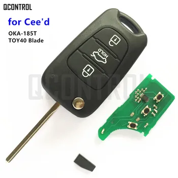 QCONTROL Autovehiculului Cheia cu Telecomandă OKA-185T CE0682 pentru KIA CEED, Pro Ceed kia Cee ' d SW TOY40 Cheie Lama 2009 - 2012