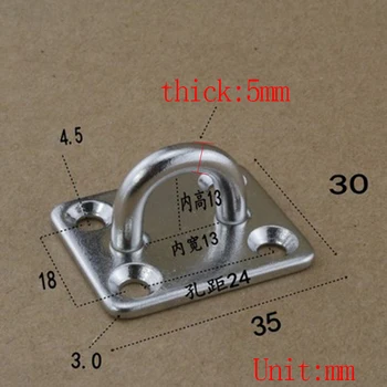 4buc Mici S 35mm Pătrat din Oțel Inoxidabil Cârlig în formă de U Cârlig de Bază Ventilatoare de Tavan/Candelabre/Saci de nisip/Hamace/Canapea de Agrement Cârlig