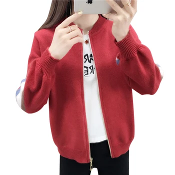 Primăvara Și Toamna anului 2020 Nou Stil de Femei coreene Elevii Pierde-Fit cu Fermoar Cardigan Pulover Scurt Haină Versatil Moda