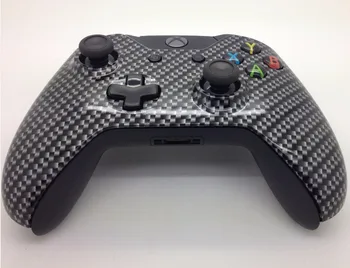 Pentru Xbox One Controller Custom Hidro Muiată De Înlocuire Shell Caz Acoperire Mod - Fata Shell (Negru Fibra De Carbon)