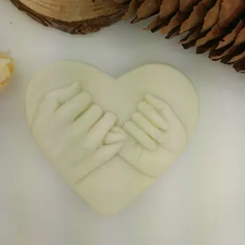 Dragoste inima Silicon 3D Săpun Mucegai mână În Mână Tort Decorare Mucegai Silicon Ziua Îndrăgostiților K186