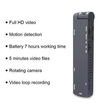 De Detectare a mișcării 1080P Rotativ Lentile HD Corp de Lumină și Cameră Video Înregistrare în Buclă Video - 50% reducere Promo