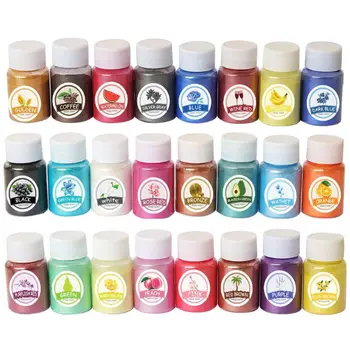 24 De Culori Mica Minerale Pulbere De Rășină Epoxidică Pigment Perlat Pigment Colorant