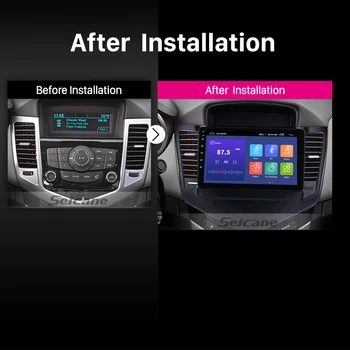 Seicane Versiunea high 4GB RAM+ 64GB ROM 2din Android 10.0 Radio auto GPS Auto Multimedia player pentru 2013 Chevrolet Cruze