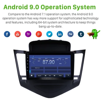 Seicane Versiunea high 4GB RAM+ 64GB ROM 2din Android 10.0 Radio auto GPS Auto Multimedia player pentru 2013 Chevrolet Cruze