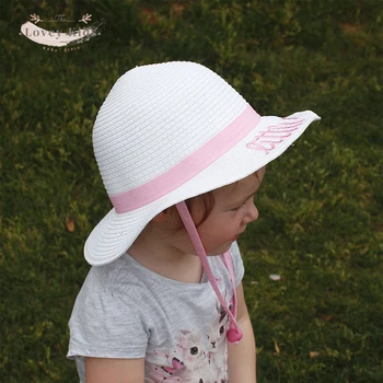 2020 Vara Noi Fata De Copil 3-12 Ani Pălărie Copii Scrisoare Broderie Simplu, Elegant, De Paie Capac Copil Fete Palarii De Plaja Copii Palarie De Soare
