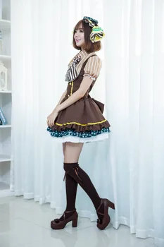 Anime-ul japonez de Dragoste Live Cosplay Costum iubesc viata Hanayo Koizumi Bomboane Uniformă de Menajeră Femeile Rol Joaca Printesa Lolita Rochie Fancy