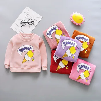 LZH Copii Haine Fete Tricou 2020 Toamna Iarna Nou Mâneci Lungi pulover Pulover Fete Desene animate Printting Topuri Casual