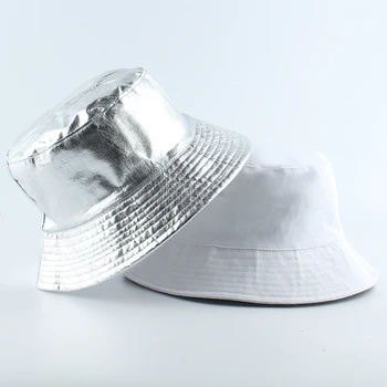 2020 Moda Streetwear Din Piele Pescar Pălărie Pălărie Găleată Reversibil Harajuku Hip Hop Capace De Vară, Pălării De Soare Pentru Femei Barbati
