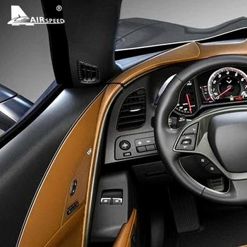 VITEZA Fibra de Carbon pentru Chevrolet Corvette 2016 2017 2018 2019 Accesorii Auto Interior Partea de Dezaburire de Aerisire Autocolante