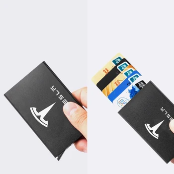 Mini Metal Automat Anti-furt Inteligent Portofel Unisex Subțire de IDENTITATE a Titularului Cardului de Credit, Titularul Cardului pentru tesla model 3 model X Y S