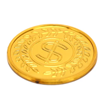 100buc/pachet Nou de Poker Casino Chips-uri Bitcoin Modelul Bitcoin Placare cu Aur de Plastic Flecăreală Monede de Aur Comoara Pirat Joc de Poker Chips-uri