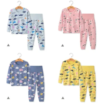 Desene animate Pijamale Pentru Fete Baieti Pijamale 2 BUC Îmbrăcăminte de Înaltă talie Pantaloni Seturi de Haine pentru Copii din Bumbac pentru Copii Pijamale Copii Pijamale