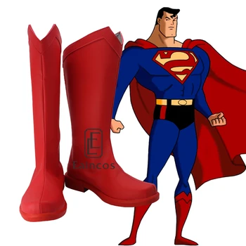 Anime Superman, Clark Kent Cosplay Pantofi Rosii super-Erou Cizme Personalizate