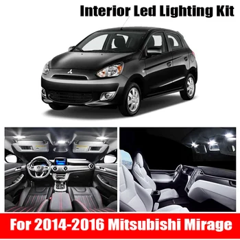 8X Alb Canbus led-uri Auto de interior lumini Pachet Kit pentru perioada-2016 Mitsubishi Mirage led-uri de interior Dome Portbagaj lumini