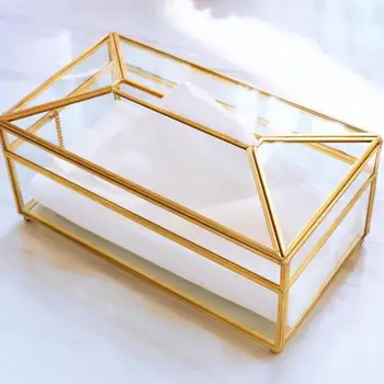 Creative europene de sticlă, o cutie de șervețele simple, living de uz casnic cutie de tesut Nordic lumină de lux de lux șervețel tava #CW