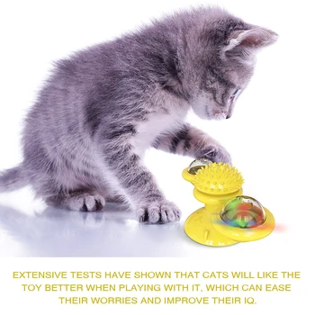 Animale de companie Jucărie Moară de vânt pentru Pisici Puzzle Interactiv de Formare placă Turnantă Moară de vânt Mingea Învolburat de Jucării pentru animale de Companie Pisica a Juca Jocul Cat Consumabile