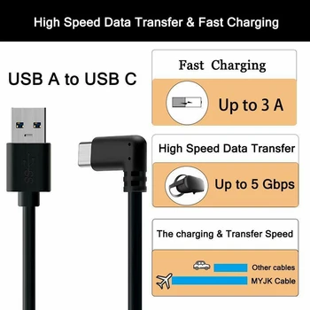 10Ft USB3.1 Tip C Link-ul prin Cablu de Mare Viteza pentru Oculus Quest Link-ul de Cablu 5Gbps Transfer